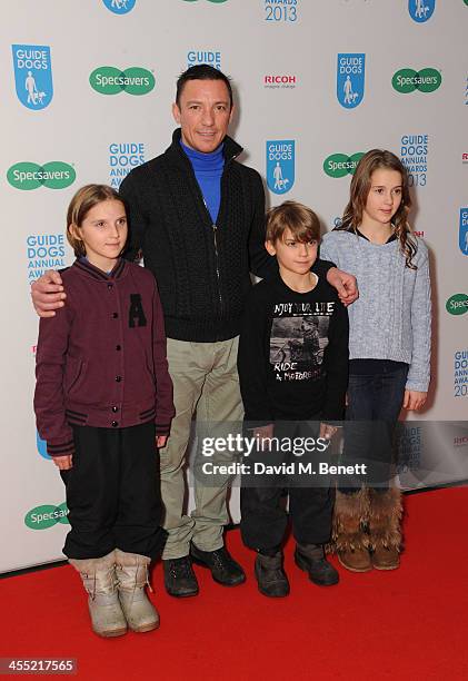 Frankie Dettori and Family attends the Guide Dogs UK Annual Awards 2013 at the London Hilton on December 11, 2013 in London, England.