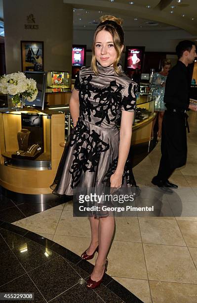 Mikaela Cochrane attends the 2nd Annual Birks Diamond Tribute To The Year's Women In Film In Partnership With Telefilm Canada at Maison Birks during...