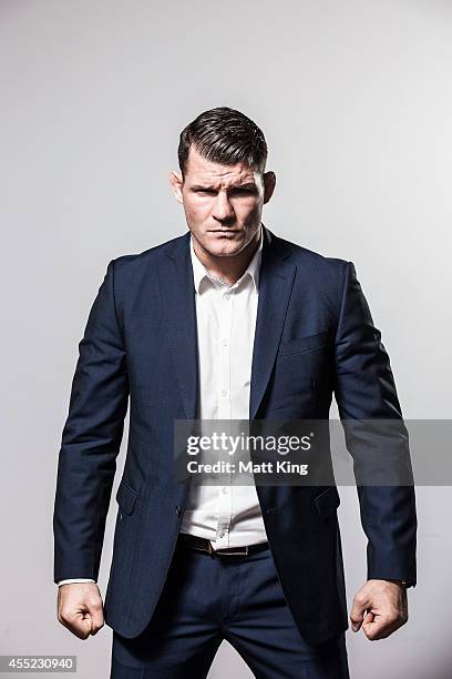 Michael Bisping poses during the UFC Fight Night: Rockhold v Bisping Press Event at Museum of Contemporary Art on September 11, 2014 in Sydney,...