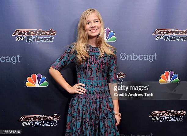 Singer Jackie Evancho attends "America's Got Talent" season 9 post show red carpet event at Radio City Music Hall on September 10, 2014 in New York...