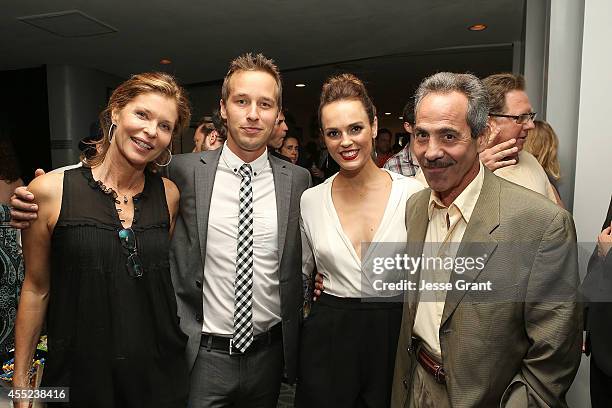 Actress Kate Vernon, actor Ryan Carlberg, actress Erin Cahill and Larry Thomas attend the "108 Stitches" Screening Party Screening Party held at...