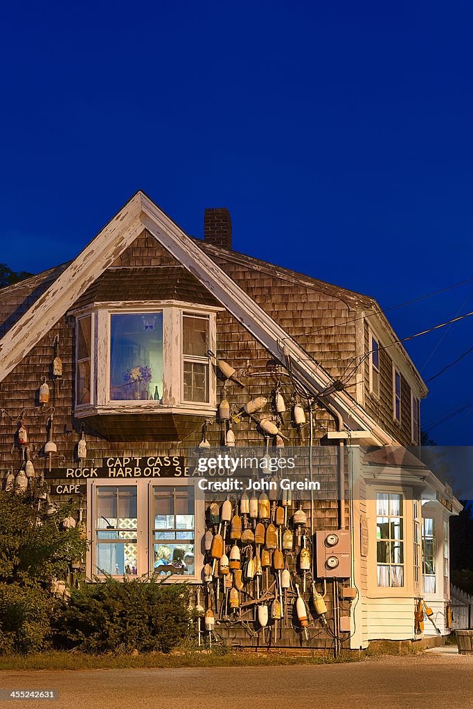 Small coastal seafood and lobster shack at Rock Harbor...