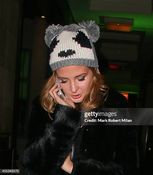 Millie Mackintosh leaving Dirty Dancing the musical on December 11, 2013 in London, England.