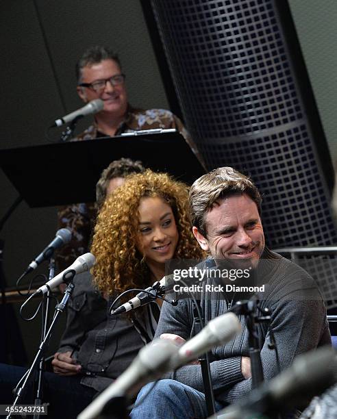 Top: Buzz Brainard On-Air personality The Highway on SiriusXM 59, Recording Artists/Actors Chaley Rose and Charles Esten cast members of the ABC TV...