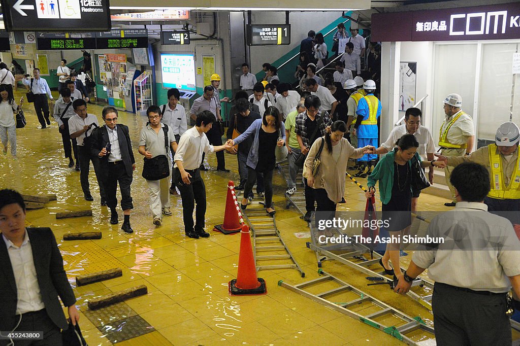 Torrential Rain Trigger Flooding In Eastern Japan and Hokkaido