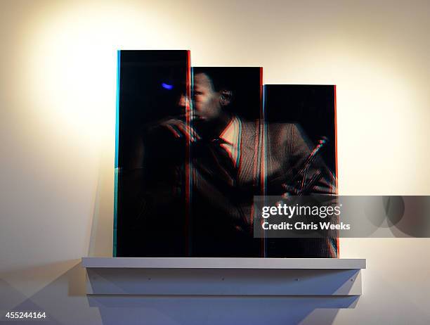 General view of atmosphere is seen at "Born In Blue: Remixed And Reissued" exhibition opening, exploring 75 years of Blue Note Records at Sonos...