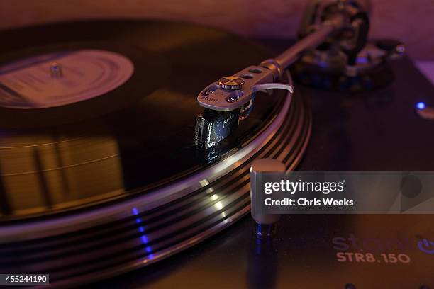 General view of atmosphere is seen at "Born In Blue: Remixed And Reissued" exhibition opening, exploring 75 years of Blue Note Records at Sonos...