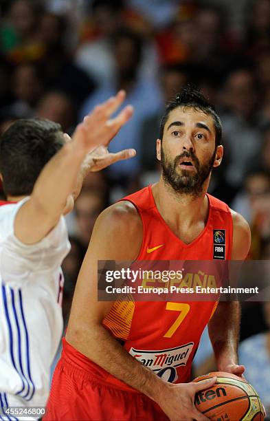 Juan Carlos Navarro of Spain is seen during the 2014 FIBA World Basketball Championship quarter final match between Spain and France on September 10,...