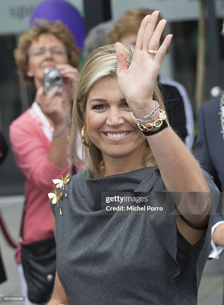 Queen Maxima Of The Netherlands Attends Financial And Pension Seminar