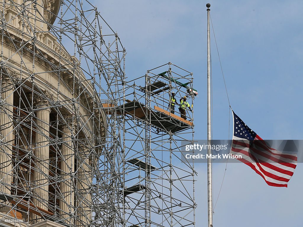 US Capitol Police Officer Stands Guard