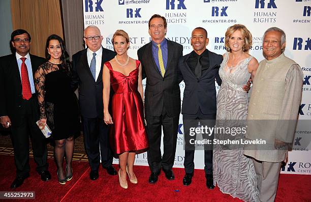 Singer Monica Yunus, RFK Ripple of Hope Award Honoree John Boyer, Actress Cheryl Hines, Robert F. Kennedy Jr., RFK Ripple of Hope Award Honoree...