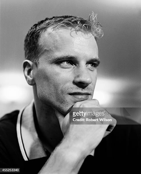 Footballer Dennis Bergkamp is photographed on August 1, 2000 in London, England.