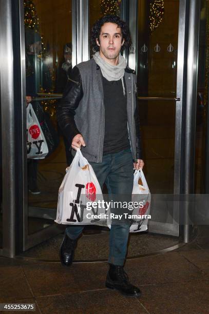 Comedian Vegard Ylvisaker, of Ylvis, leaves the Sirius XM Studios on December 11, 2013 in New York City.