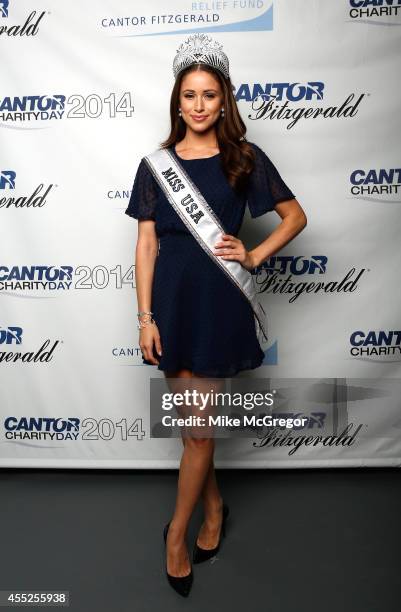 Miss USA 2014, Nia Sanchez attends Annual Charity Day Hosted By Cantor Fitzgerald And BGC at Cantor Fitzgerald on September 11, 2014 in New York City.