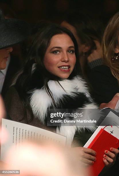 Ayesha Shand, Mark Shand's daughter attends a memorial service for Mark Shand at St Paul's Church on September 11, 2014 in London, England.