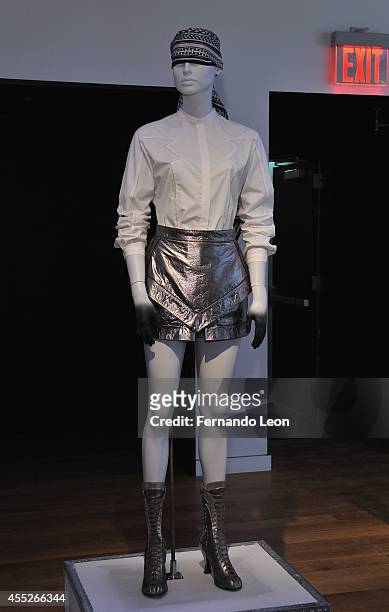 Mannequin featuring clothes from the Zaldy collection photographed during the Zaldy presentation at Zaldy Studio on September 11, 2014 in New York...