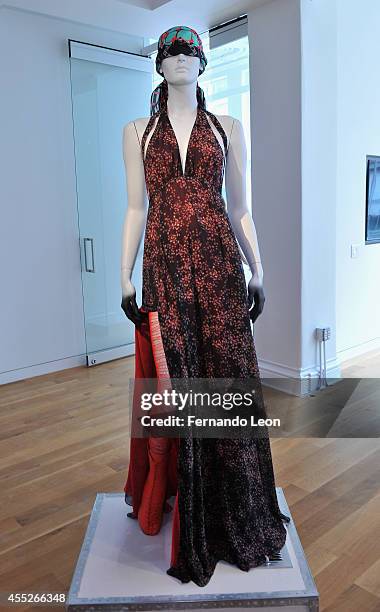 Mannequin featuring clothes from the Zaldy collection photographed during the Zaldy presentation at Zaldy Studio on September 11, 2014 in New York...