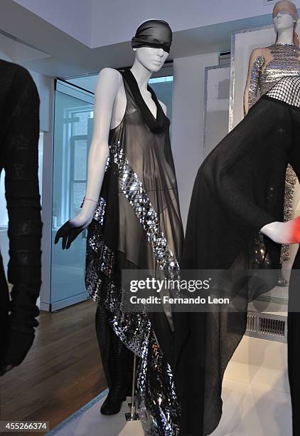 Mannequin featuring clothes from the Zaldy collection photographed during the Zaldy presentation at Zaldy Studio on September 11, 2014 in New York...