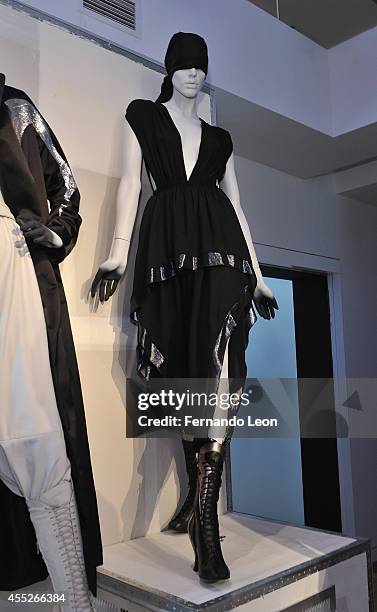 Mannequin featuring clothes from the Zaldy collection photographed during the Zaldy presentation at Zaldy Studio on September 11, 2014 in New York...