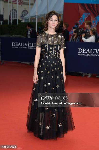 Astrid Berges-Frisbey attends "The November man" premiere on September 11, 2014 in Deauville, France.