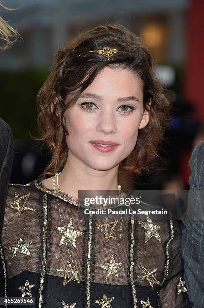 Astrid Berges-Frisbey attends "The November man" premiere on September 11, 2014 in Deauville, France.