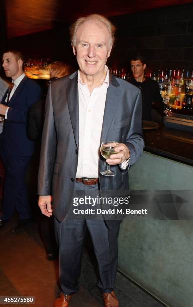 Cast member Tim Pigott-Smith attends an after party celebrating the press night performance of "King Charles III" at Mint Leaf Restaurant on...