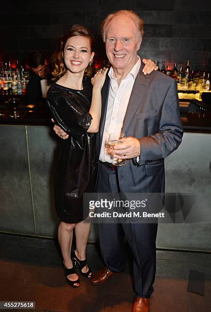 Cast members Lydia Wilson and Tim Pigott-Smith attend an after party celebrating the press night performance of "King Charles III" at Mint Leaf...