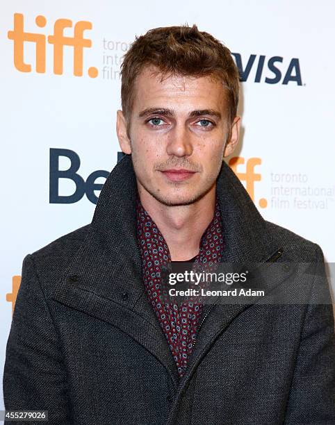 Actor Hayden Christensen attends the "American Heist" premiere during the 2014 Toronto International Film Festival at Princess of Wales Theatre on...