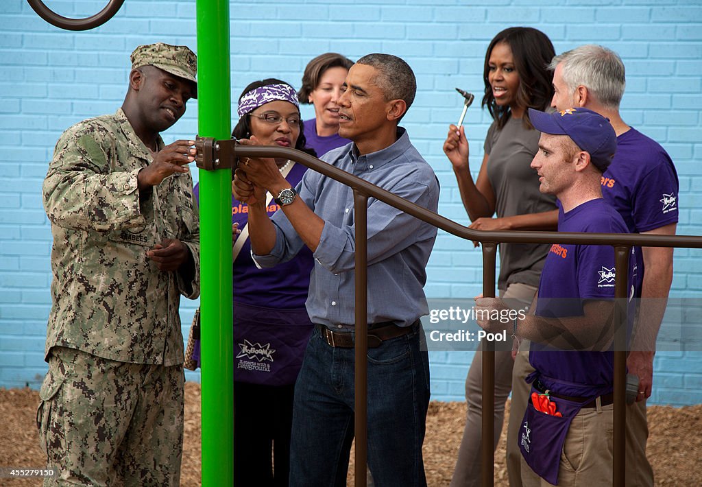 President Obama Takes Part In September 11th National Day Of Service And Remembrance
