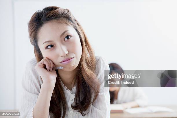 The Female College Students Receive A Lesson, Foto de stock