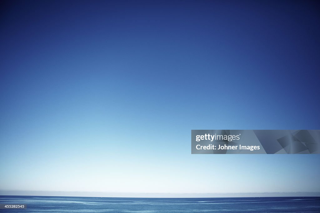 Seascape with blue sky