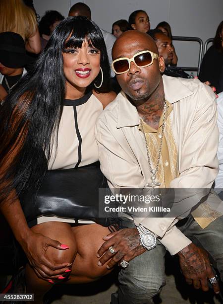 Cicely Evans and Anthony "Treach" Criss attend the K. Nicole fashion show during Mercedes-Benz Fashion Week Spring 2015 at Pier 59 on September 11,...