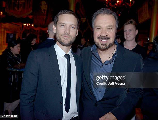 Actor/producer Tobey Maguire and Director Edward Zwick attend the "Pawn Sacrifice" world premiere party during the 2014 Toronto International Film...