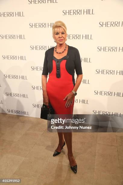 Ivana Trump attends the Sherri Hill runway show during Mercedes-Benz Fashion Week Spring 2015 at The Plaza Hotel on September 11 in New York City.