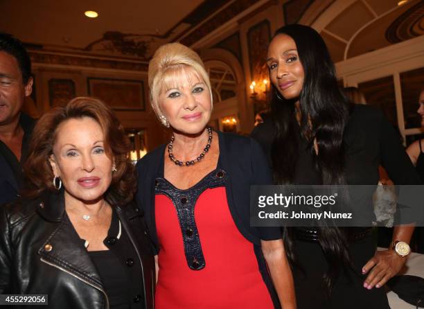Nikki Haskell, Ivana Trump, and Beverly Johnson attend the Sherri Hill runway show during Mercedes-Benz Fashion Week Spring 2015 at The Plaza Hotel...