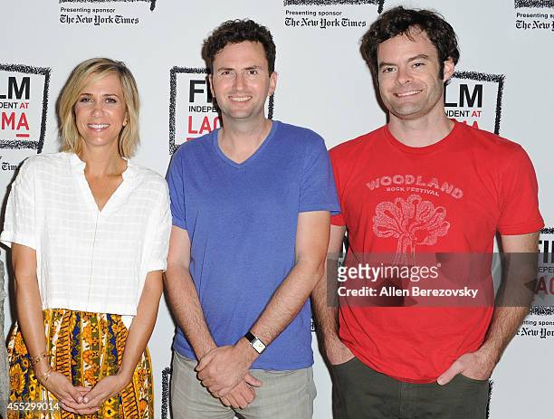 Actress Kristen Wiig, Director Craig Johnson, and actor Bill Hader attend a special screening of "The Skeleton Twins" and Q&A session as part of Film...