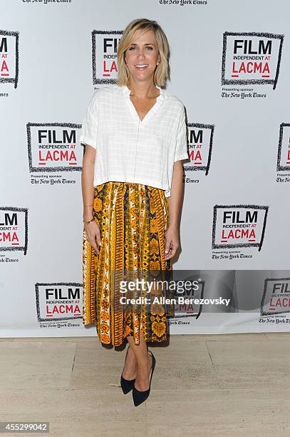 Actress Kristen Wiig attends a special screening of "The Skeleton Twins" and Q&A session as part of Film Independent presented by LACMA at Bing...