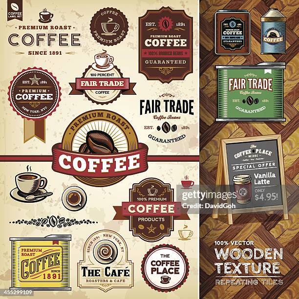 coffee design elements - coffee beans background stock illustrations