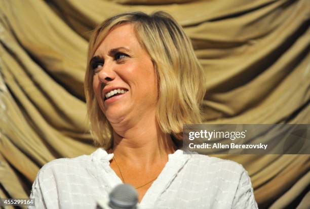 Actress Kristen Wiig attends a special screening of "The Skeleton Twins" and Q&A session as part of Film Independent presented by LACMA at Bing...