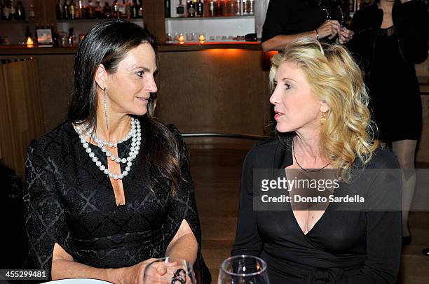 Sandy Hill and Kevyn Wynn attend a private dinner in honor of Frederic Malle hosted by Barneys New York and Gelila Puck at CUT Sidebar on December...