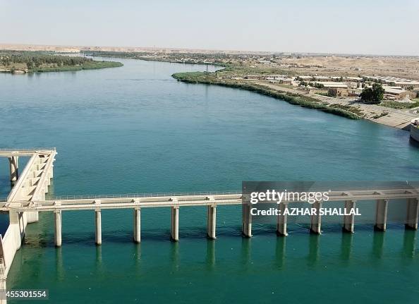 Haditha Bridge A general view of the Haditha dam in the Euphrates River near in the ...