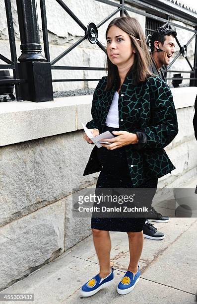 Natasha Goldenberg is seen outside the Marc Jacobs show on September 11, 2014 in New York City.