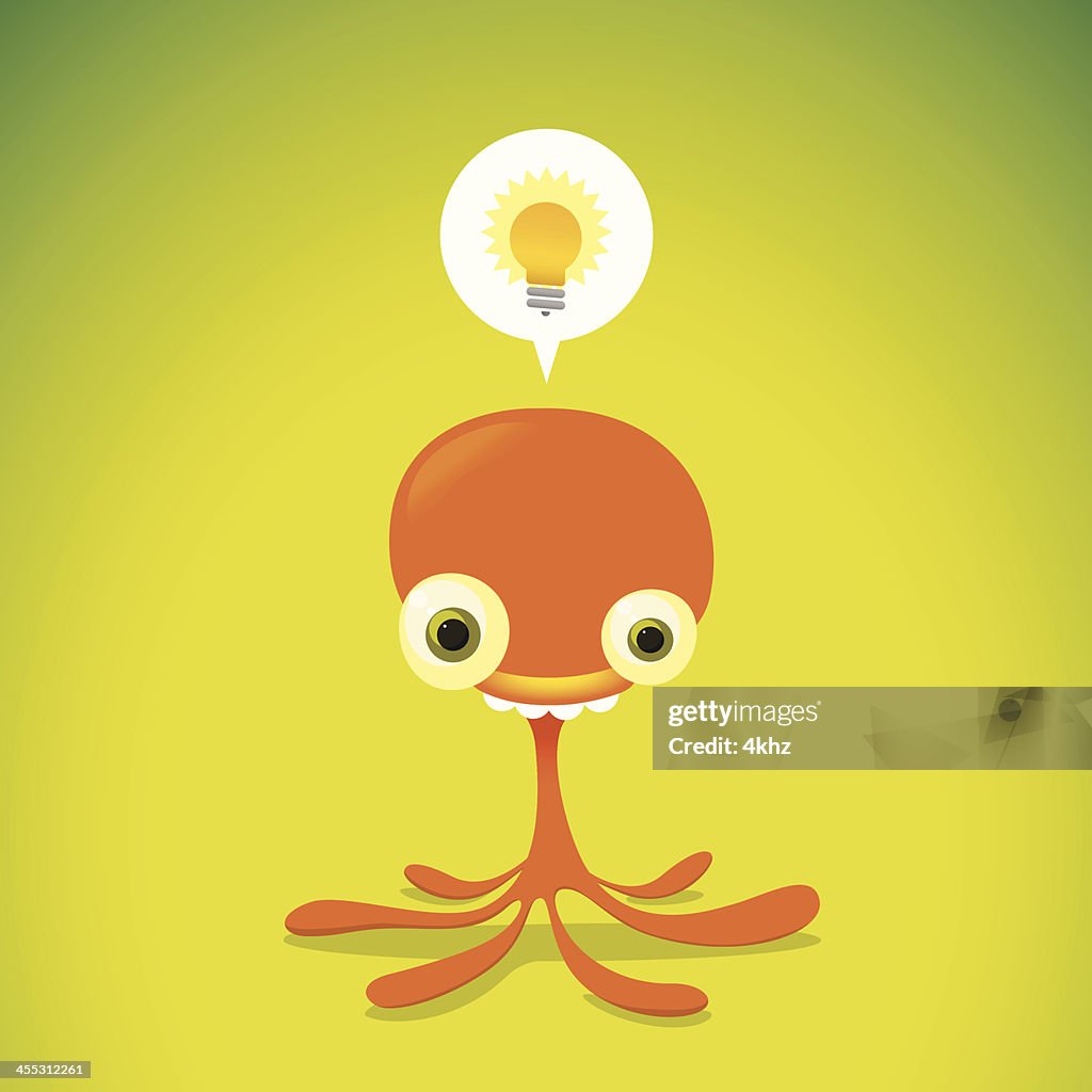 Süße lustige Charakter hat eine neue Idee