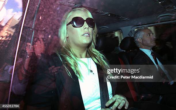 Australian DJ Mel Greig leaves The Royal Courts of Justice on September 12, 2014 in London, England. An inquest into the death of Jacintha Saldanha,...