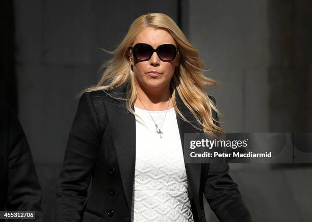 Australian DJ Mel Greig leaves The Royal Courts of Justice on September 12, 2014 in London, England. An inquest into the death of Jacintha Saldanha,...