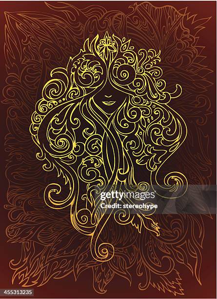 she is mysterious - veil stock illustrations