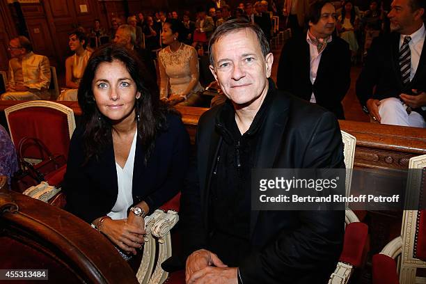 Cristiana Reali and Francis Huster attend the Wedding of Francois Florent And Kanee Danevong at Mairie Du XVIII, on September 12, 2014 in Paris,...