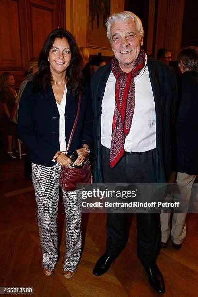 Cristiana Reali and Jacques Weber attend the Wedding of Francois Florent And Kanee Danevong at Mairie Du XVIII, on September 12, 2014 in Paris,...