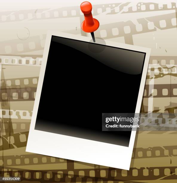 blank polaroid - photographic slide stock illustrations