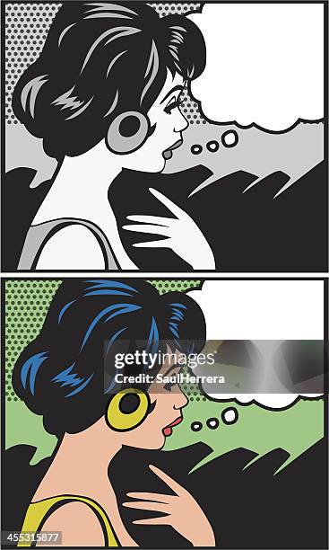 thoughtful - couple thinking stock illustrations